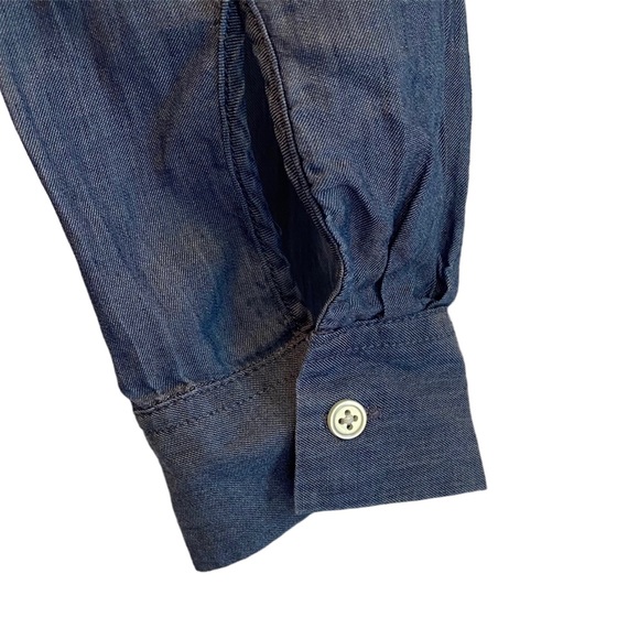 LOFT Chambray Button Front Shirt - Picture 3 of 7
